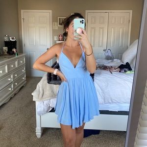 Beautiful Blue open back dress